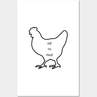 Eat no meat Posters and Art